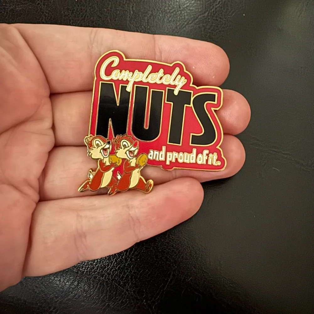 Disney 2008 WDW Trading Pin - Chip & Dale - "Completely Nuts and Proud of it." - Picture 1 of 2